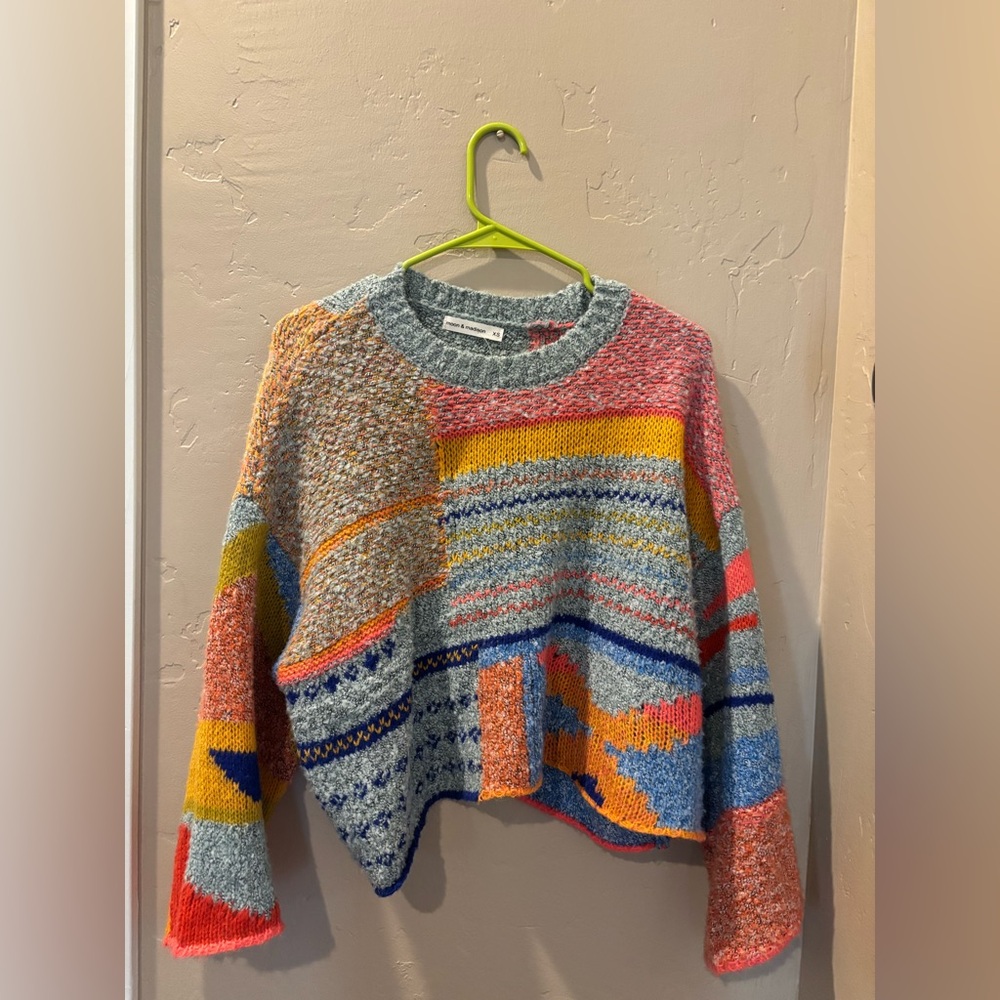 Colorful Patchwork Women's Sweater